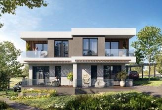Nowy dom miejski typu townhouse – nowoczesny dom do całorocznego zamieszkania w spokojnej okolicy nad morzem