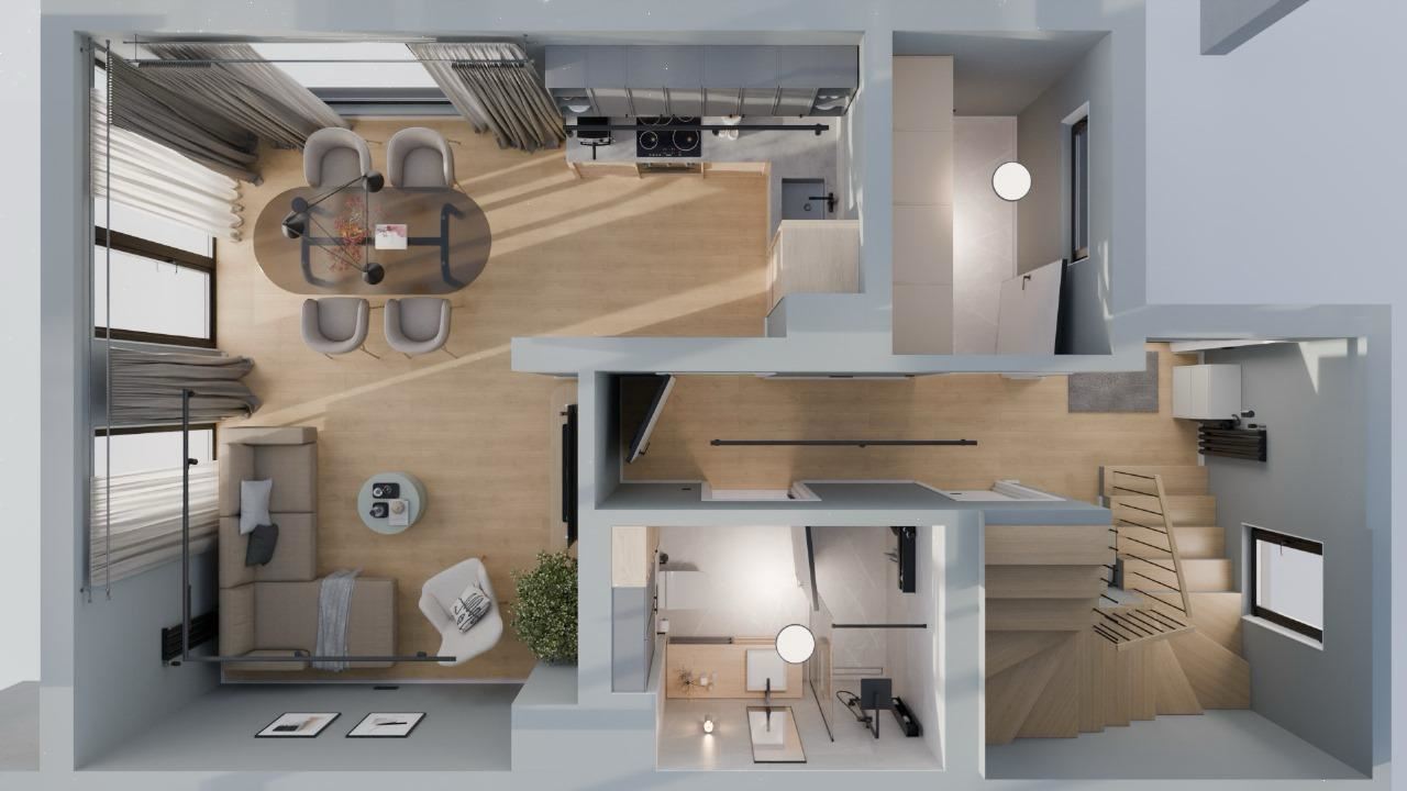 Nowy dom miejski typu townhouse – nowoczesny dom do całorocznego zamieszkania w spokojnej okolicy nad morzem